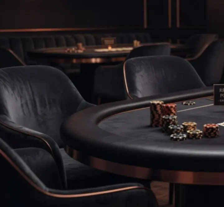 Rezerwacja miejsc przy eleganckim stole pokerowym w W Polsce Events.